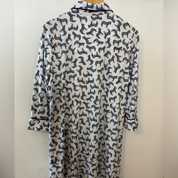 Echo Sleepwear Zebra Pattern Heart Sleep Shirt Dress - Picture 6 of 7